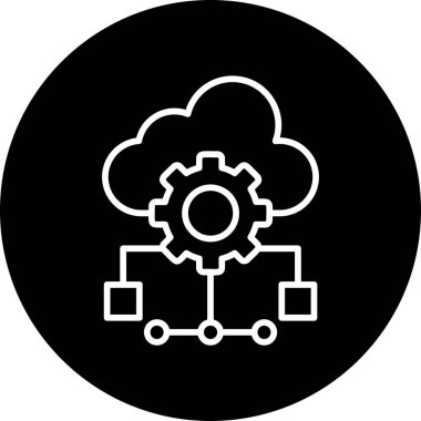 Web üzerinde kullanılacak şekilde büyük verilerin soyut düz simgesi.