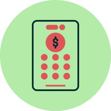 Bankacılık Pin Kodu düz vektör simgesi