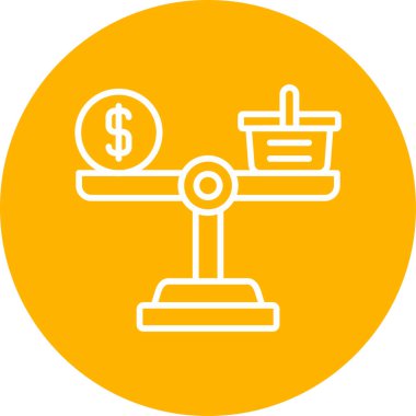 Denge. Web simgesi basit illüstrasyon