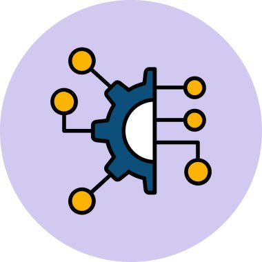 Teknoloji. Web simgesi basit illüstrasyon