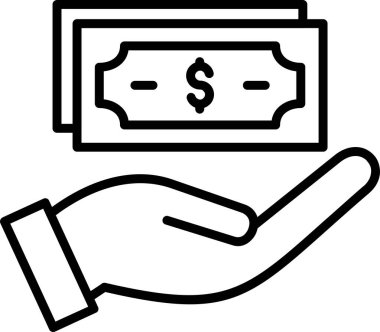 Para için. Web simgesi basit illüstrasyon