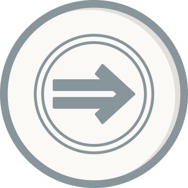 Sağ Ok simgesi, vektör illüstrasyonu 