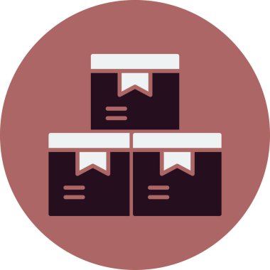 Kutular kargo simgesi vektör illüstrasyonu gönderiliyor 