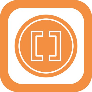 Parantez web simgesi vektör illüstrasyonu