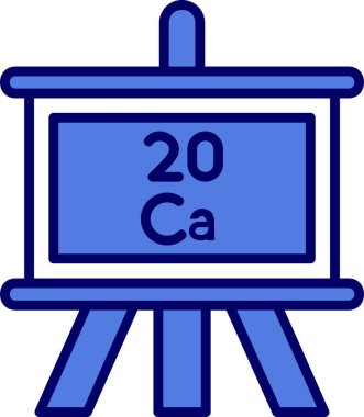 Kalsiyum element simgesi, vektör illüstrasyonu 