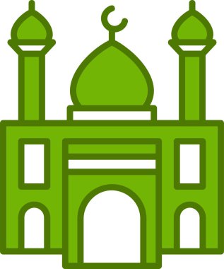 Cami inşaatının basit vektör resmi