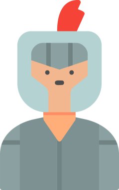 Şövalye simgesi, vektör illüstrasyonu basit tasarım