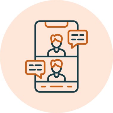 Ana hatlı biçim vektör illüstrasyon tasarımında konferans simgesi