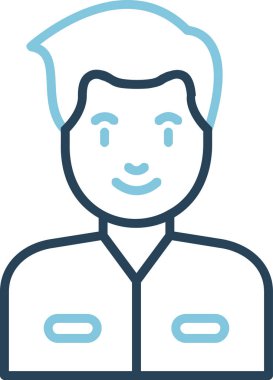 erkek avatar simge vektör çizim 