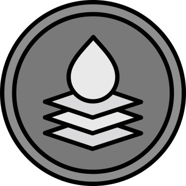 Su geçirmez yüzey çizgisi simgesi. Su geçirmez sembol kavramı beyaz arkaplanda izole edilmiş. Vektör illüstrasyonu