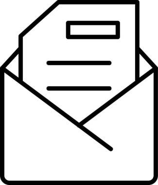 E-posta. Web simgesi basit illüstrasyon 