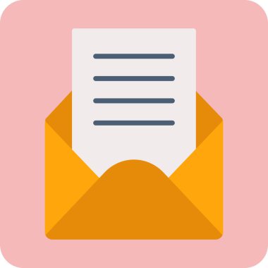 E-posta. Web simgesi basit illüstrasyon 