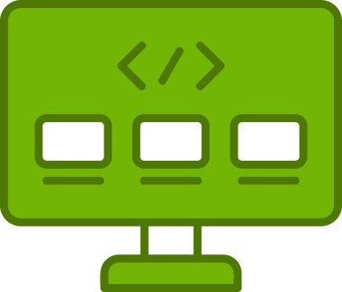 Ön taraf. Web simgesi basit illüstrasyon