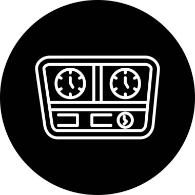 Speedometer web simgesi, vektör illüstrasyonu