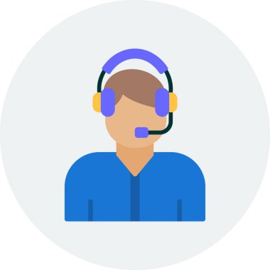 Müşteri hizmet vektör satırı simgesi