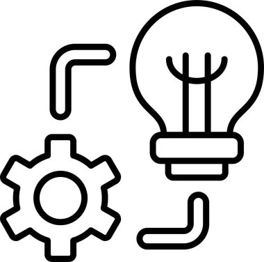 Yaratıcı ampul. Web simgesi basit illüstrasyon