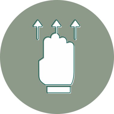 El simgesini kaydır. vektör illüstrasyonu
