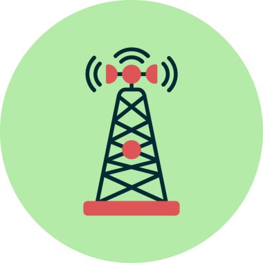 Baz istasyonu. Web simgesi basit illüstrasyon 