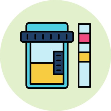 İdrar örneği. Web simgesi basit tasarım