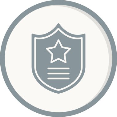 Polis rozeti. Web simgesi basit illüstrasyon