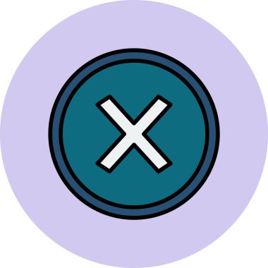 Çizgi biçimi vektöründe çarpma simgesi