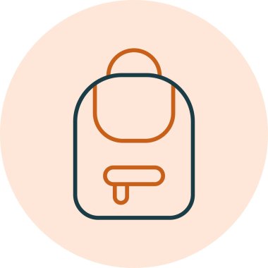 Düz biçimli basit web çanta simgesi