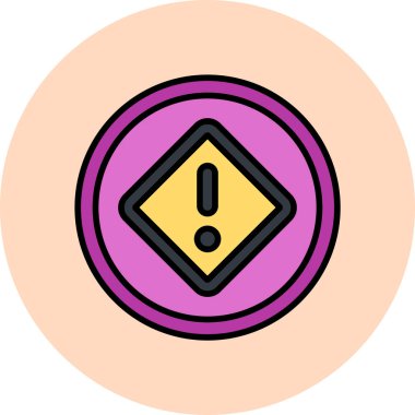 Dikkat, ünlem işareti simgesi, vektör tasarımı