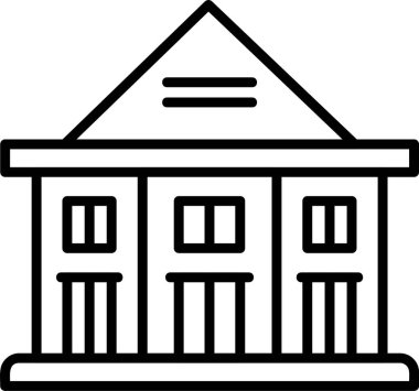 Bina. Web simgesi basit illüstrasyon 