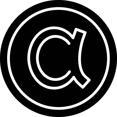 Alfa. Web simgesi basit tasarım