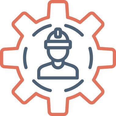 İşçi. Web simgesi basit illüstrasyon 