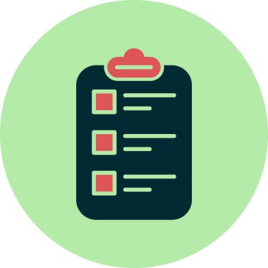 Liste. Web simgesi basit illüstrasyon 