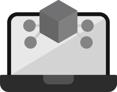 Simülasyon. Web simgesi basit illüstrasyon 