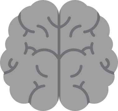 Beyin. Web simgesi basit illüstrasyon 