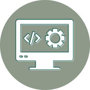 Hesaplanıyor. Web simgesi vektör illüstrasyonu