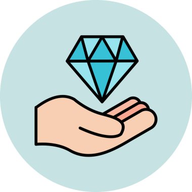 Değerli ağ simgesinin vektör çizimi