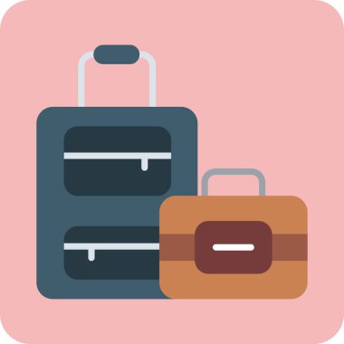 Bagaj web simgesi vektör illüstrasyonu