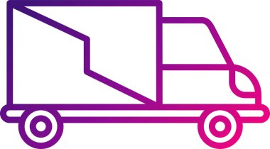 kamyon simgesi, vektör illüstrasyonu basit tasarım