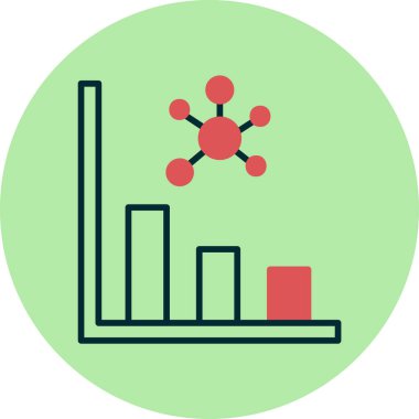 Histogram. Web simgesi basit illüstrasyon