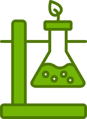 Kimyasal deney simgesinin vektör çizimi 