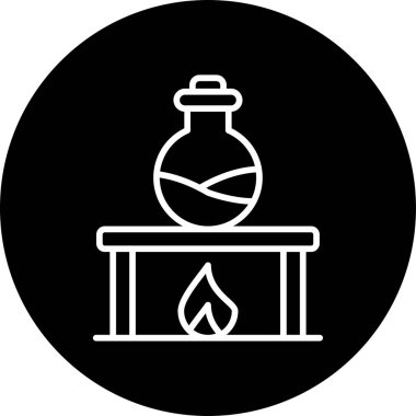 Basit kimyasal deneyin minimalist görüntüsü