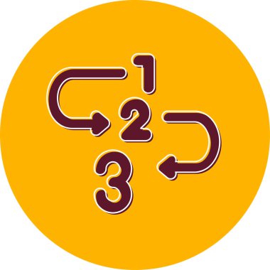 Sıralı. Web simgesi basit illüstrasyon