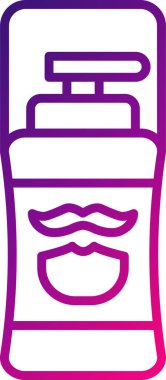 Traş köpüğü simgesi, vektör illüstrasyonu basit tasarım