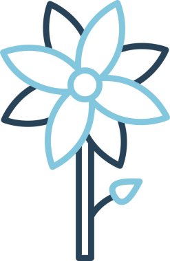 Çiçek. Web simgesi basit illüstrasyon 