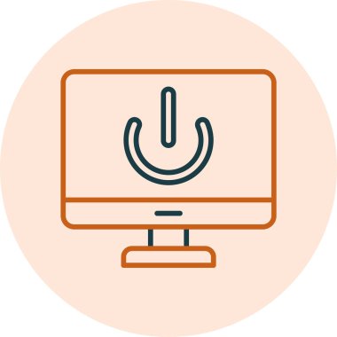 Bir güç düğmesi simgesinin vektör çizimi