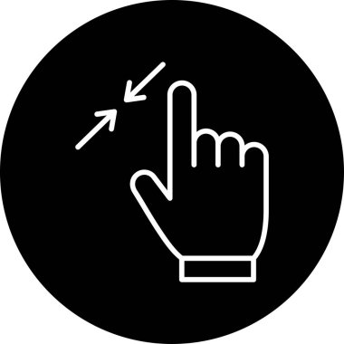 Yakınlaştır. Web simgesi basit illüstrasyon