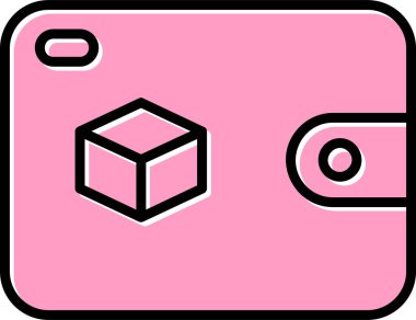 Wallet icon, vector illustration simple design