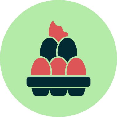 Yumurtalar. Web simgesi basit illüstrasyon 