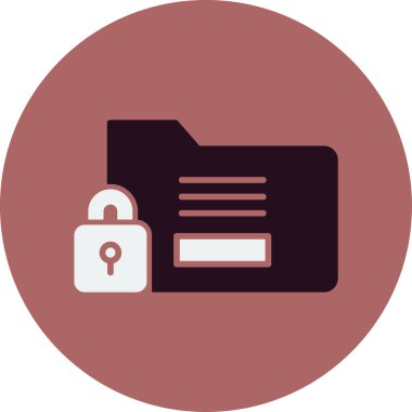 Basit Gizli simge vektör illüstrasyonu