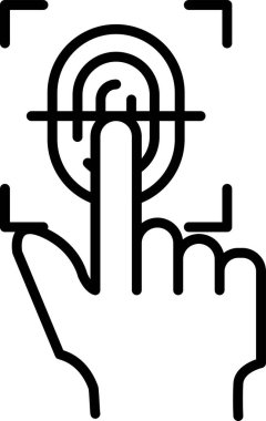 El Dokunuşu simge vektör illüstrasyon tasarımı