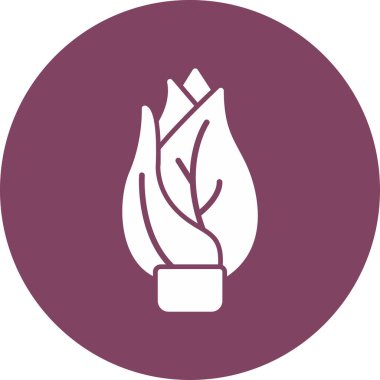 Beyaz Arkaplanda İzole Edilmiş Belçika Hindibası veya Chicory Simgesi Vektör İllüstrasyonu